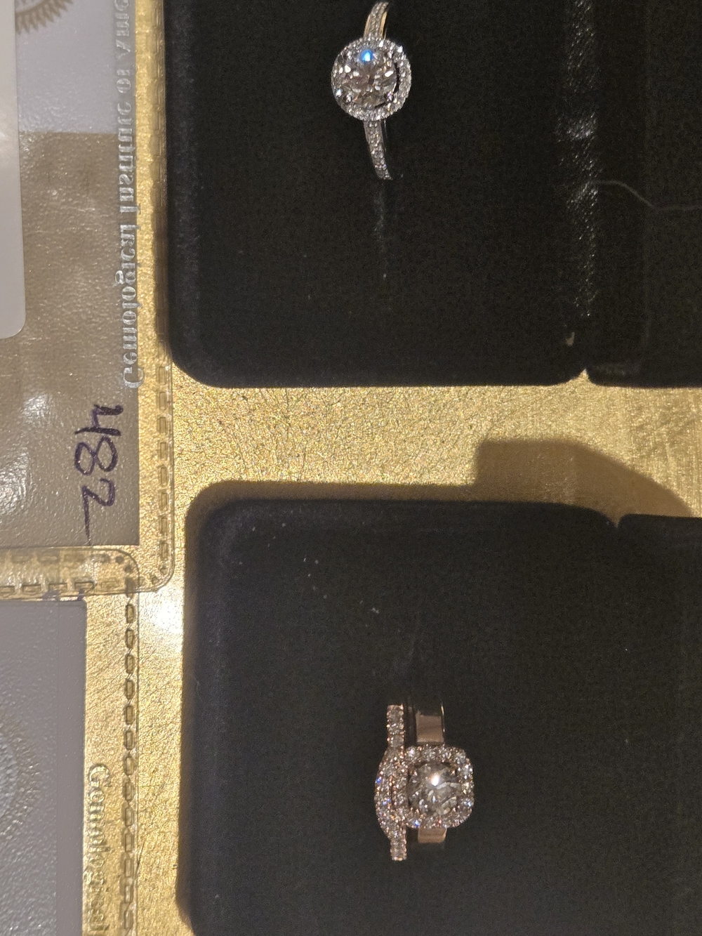 Silver Halo Diamond-Style Engagement Ring - Sparkling Silver Finish